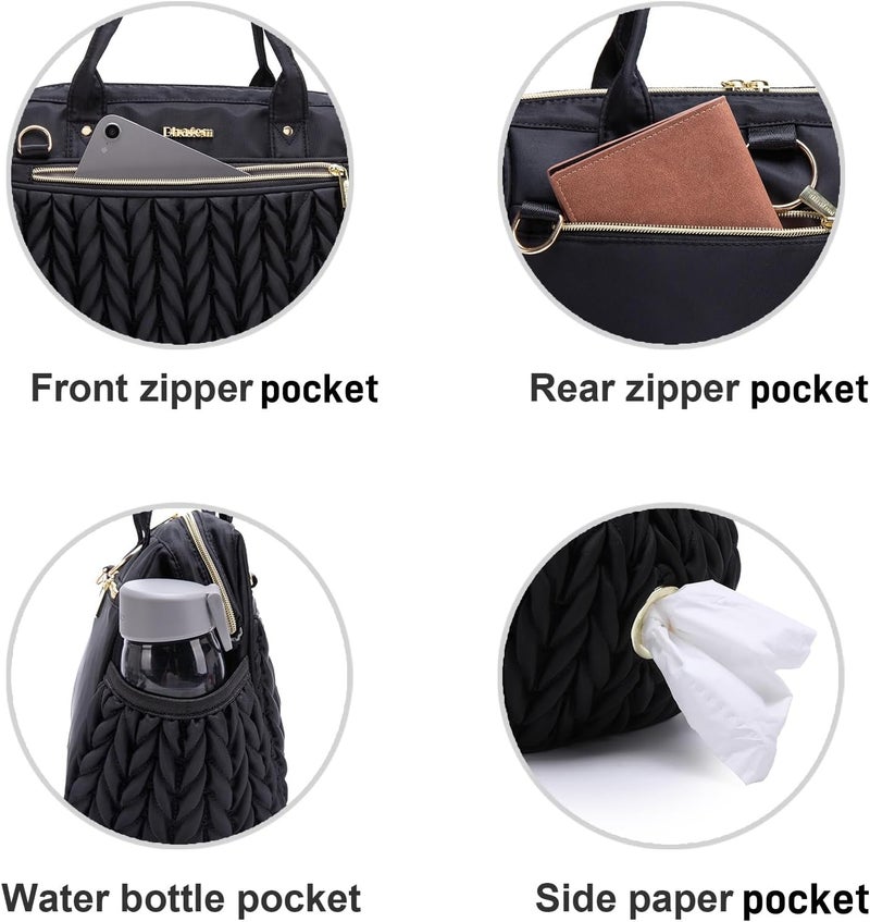 BHAFEM Small Diaper Bag Tote Crossbody, Medium Baby Bag Convertible Backpack for Women Diaper Purse - Image 3